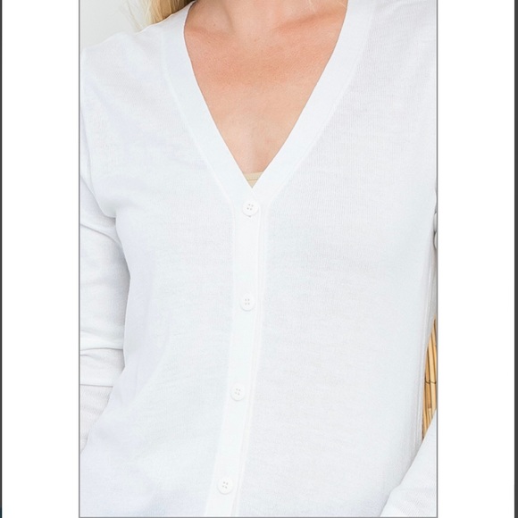 NWT Ivory Longline Button Front Cardigan - Picture 8 of 11